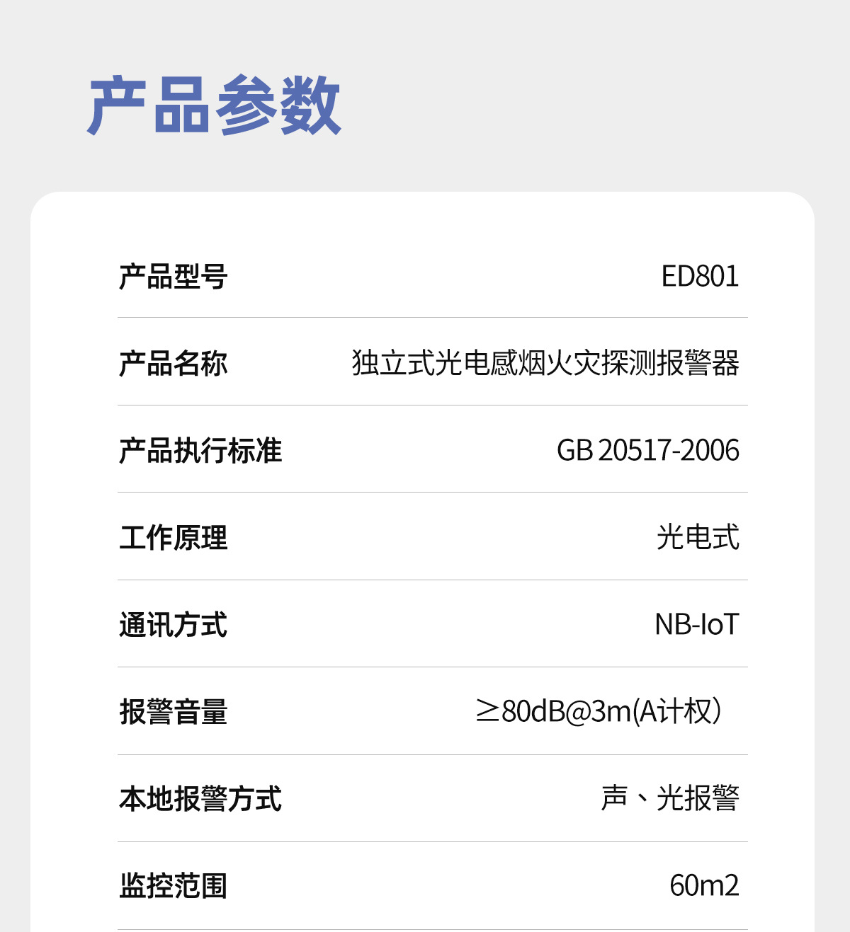 ED801N-烟雾探测器