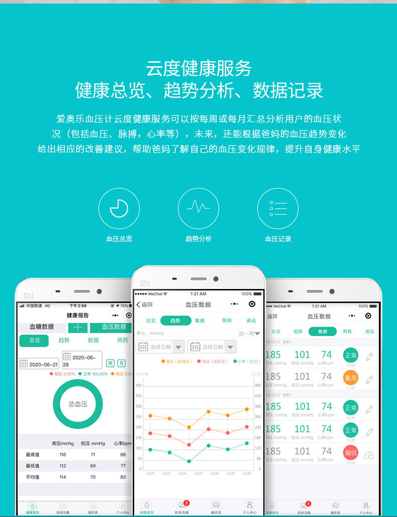 A666G-臂式4G智能血压计